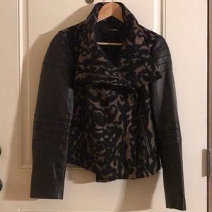 Diane Von Furstenberg leather Moto jacket